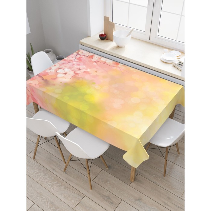 Скатерть на стол «Красочная сакура», прямоугольная, оксфорд, размер 120х145 см