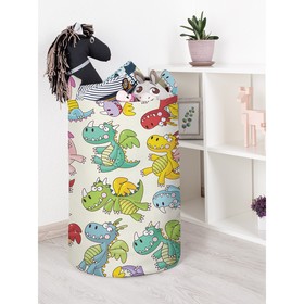 Корзина для игрушек «Разноцветные дракончики, размер 40х60 см