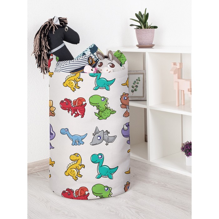 Корзина для игрушек «Парад динозавров, размер 40х60 см