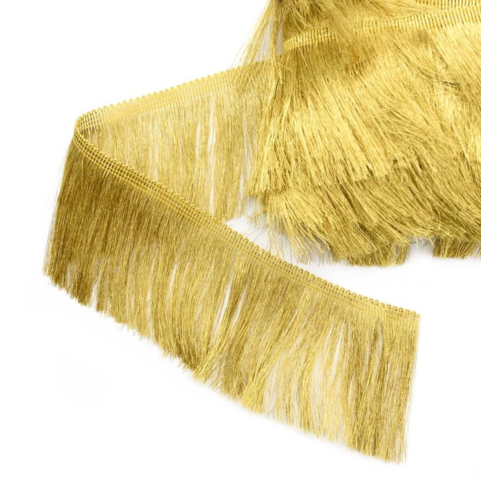 

Бахрома металлизированная, размер 8 см/13,72 м, светлое золото