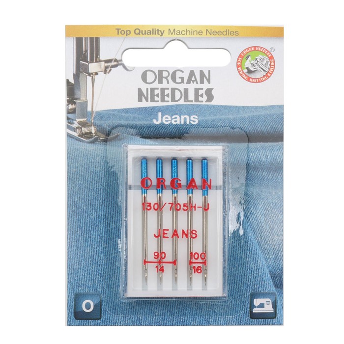 

Иглы машинные ORGAN джинсовые 5/90-100 Blister