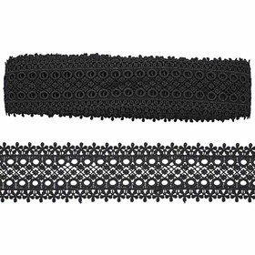 

Кружево гипюр матовое 6,3смx13,72м (черный)