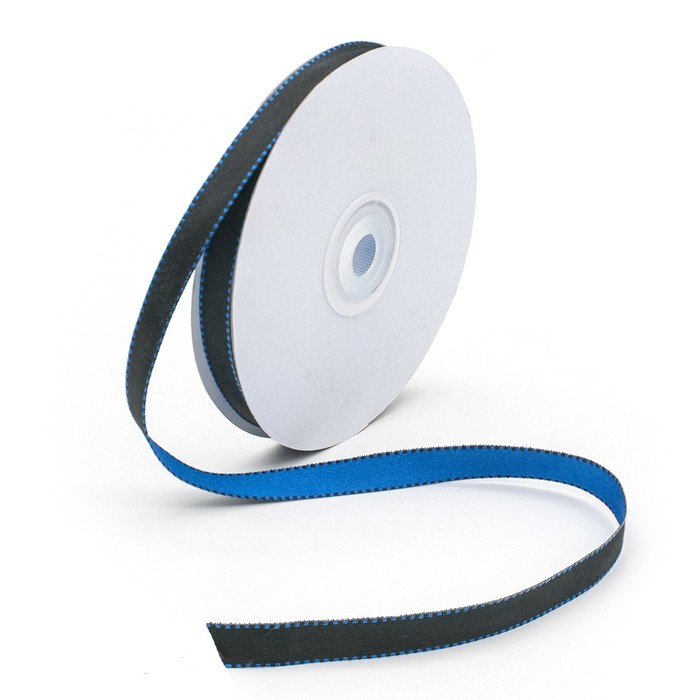 

Лента атласная двухцветная FSM, 10ммx20м (082 синий/черный)