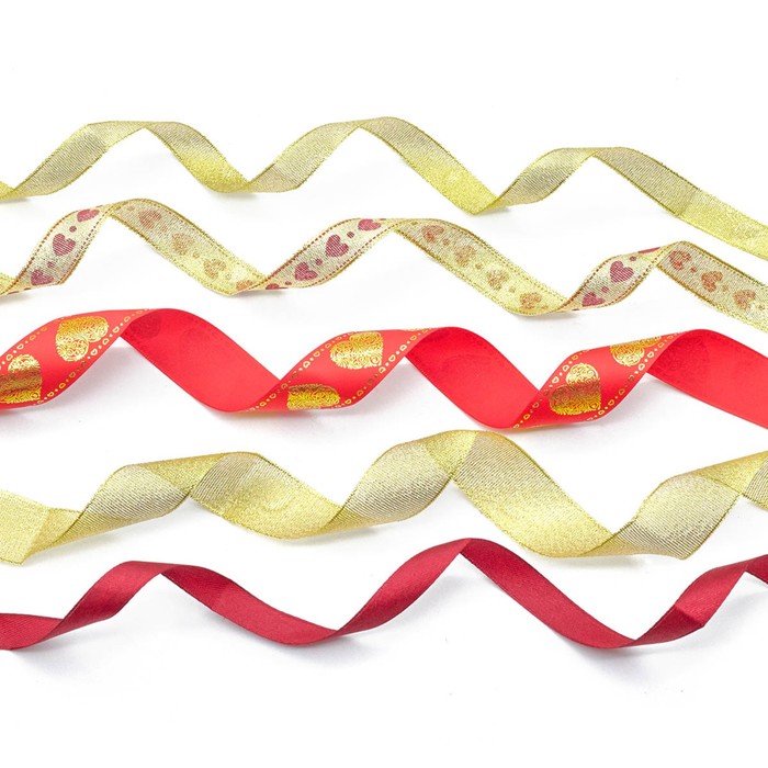 

Ленты декоративные С любовью, ширина 12-25 мм, длина 1-1,5 м, 5 шт