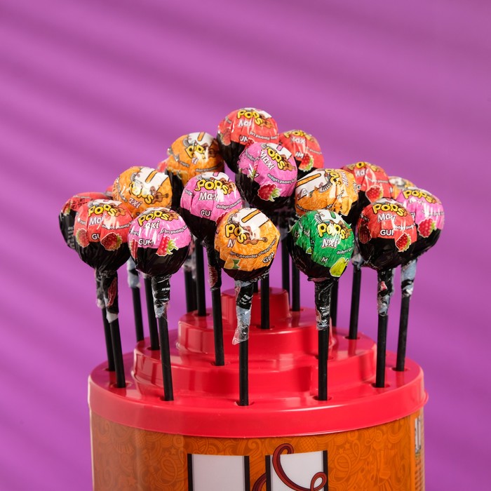 

Леденцовая карамель на палочке U POPS Макси с жевательной резинкой, 16 г