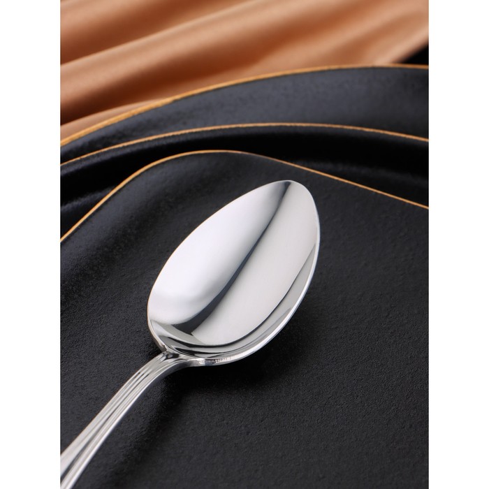 фото Ложка десертная из нержавеющей стали «миддлтон», длина 17,2 см, толщина 2,5 мм, цвет серебряный batta