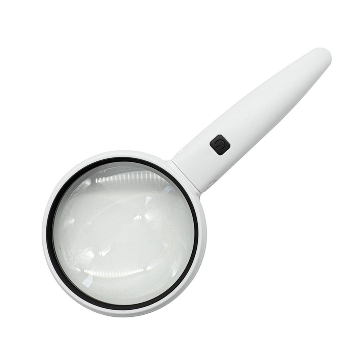 

Лупа ручная 3.5х, диам. 90мм, с подсветкой (2 LED), цв. белый
