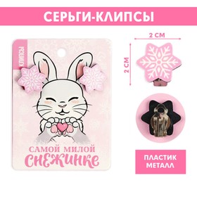 

Клипсы детские «Самой милой снежинке», 2 х 2 см.