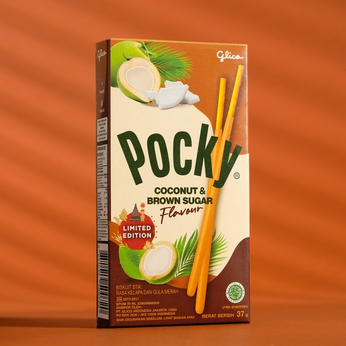 фото Палочки pocky, glico, кокос и тростниковый сахар, 37 г