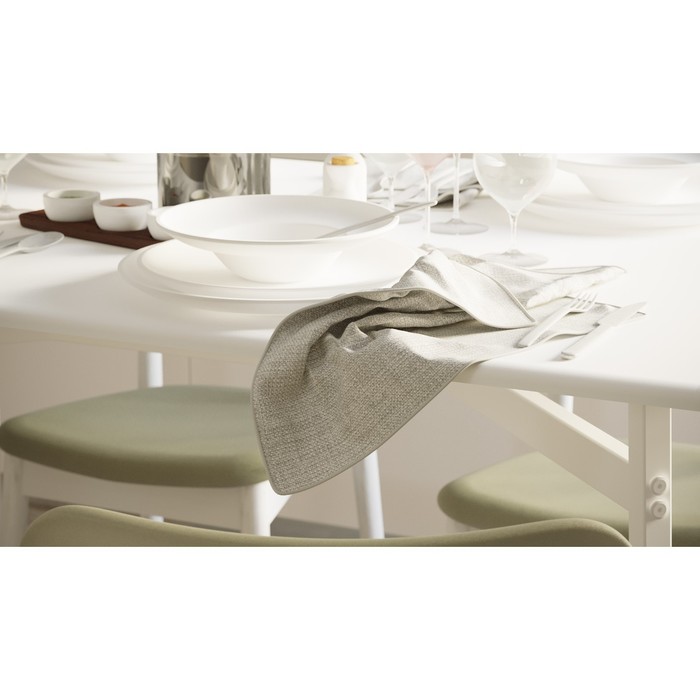 Стол обеденный «Кросс», 1200 × 750 × 720 мм, опора металл, цвет белый