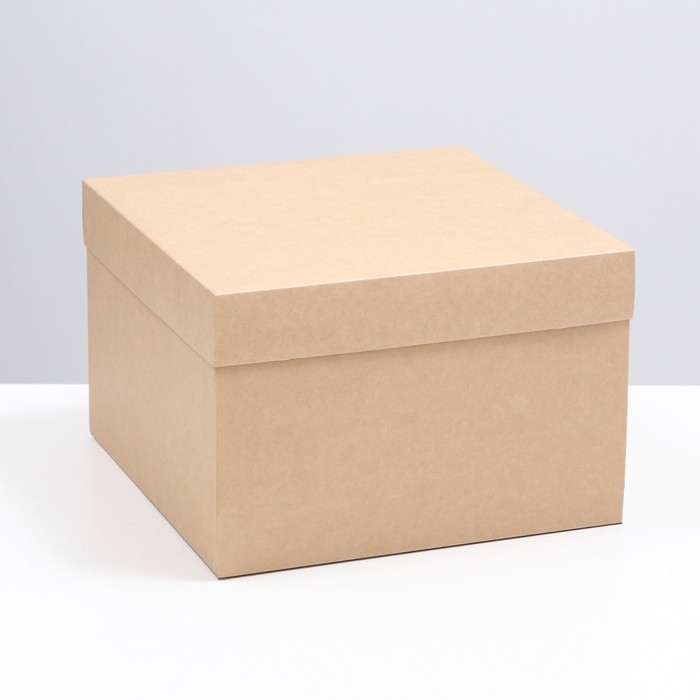 коробка складная крышка дно крафт 23 х 23 х 6 5 см Коробка складная, крышка-дно, крафт, 30 х 30 х 20 см