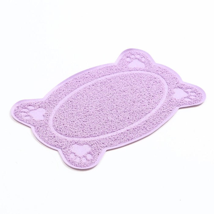 

Коврик 2-в-1 под миску/туалет для животных фигурный, 40 х 25 см, розовый