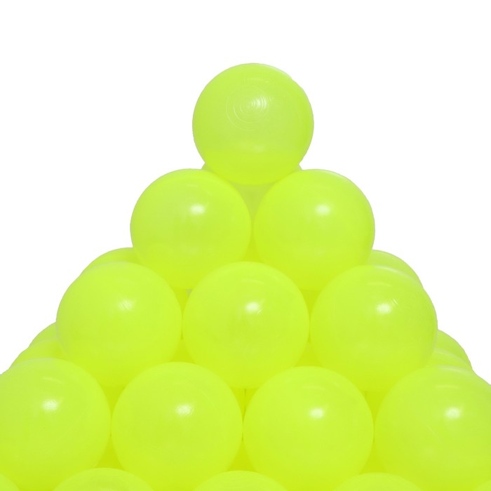 Набор шаров для бассейна 500 штук, цвет жёлтый, флуоресцентные, диаметр шара — 7,5 см