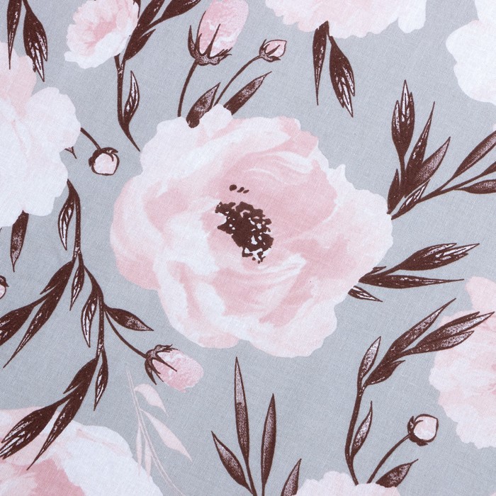 

Простыня на резинке Этель 160х200х25 см, Peonies, 100% хлопок, поплин,125 г/м2