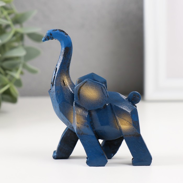 Сувенир полистоун Синий слон 3х8х8,5 см