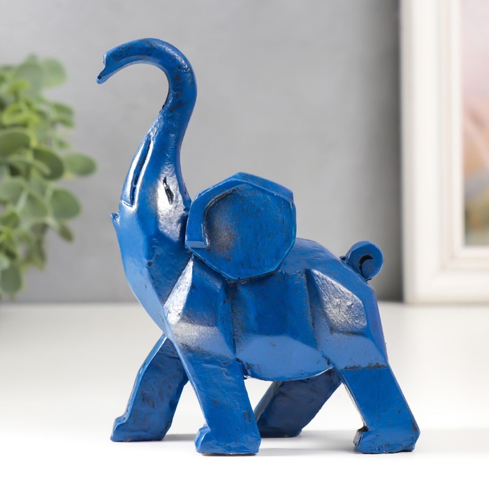 Сувенир полистоун Синий слон 4,5х10х12,3 см сувенир полистоун слон на прогулке 12 5х6 2х11 см