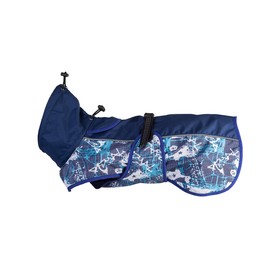 Попона для собак №9 с подкладкой флис (ДС 65 см)синяя