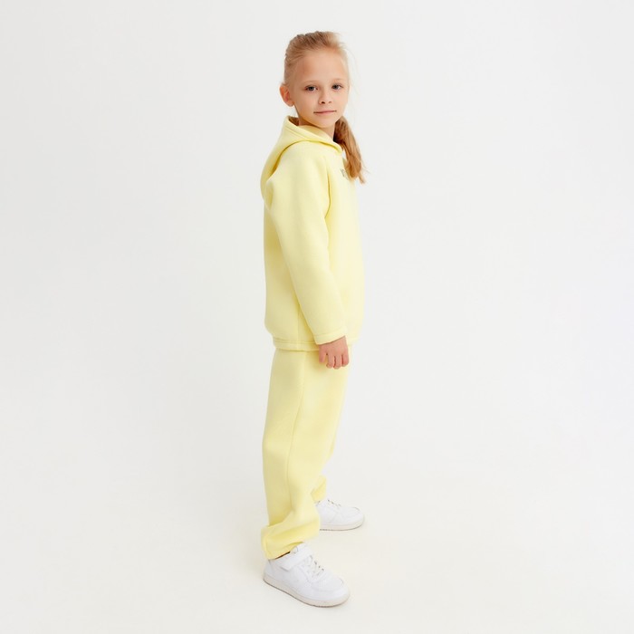 фото Костюм детский (худи, брюки) minaku: basic line kids, oversize, цвет жёлтый, рост 164