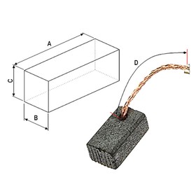 

Графитовая щетка для электродвигателя RUICHI 5x11x16 мм