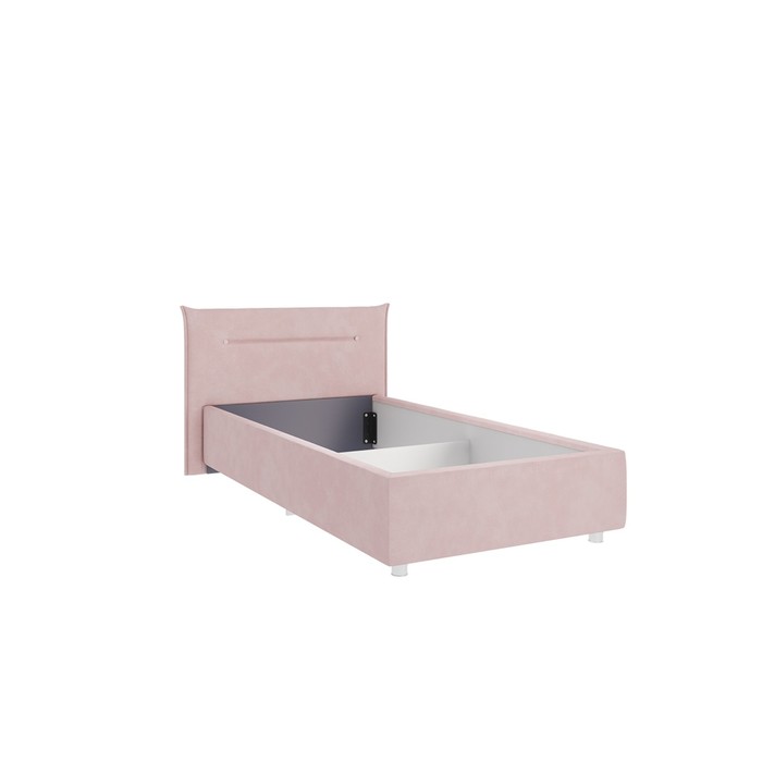 фото Кровать альба с ортопедом + пм 900х2000 нежно-розовый (велюр) мебельсон