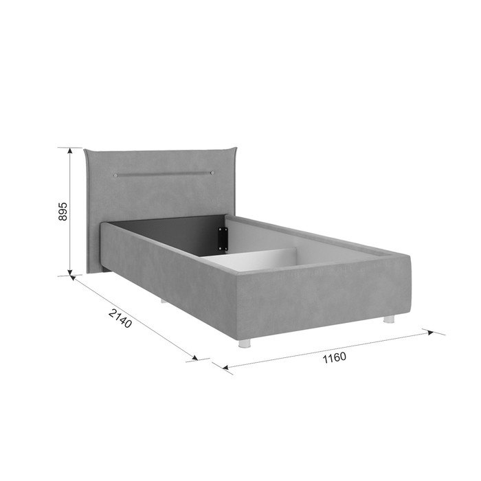 фото Кровать бест с ортопедом, 900х2000, нежно-розовый (велюр) мебельсон