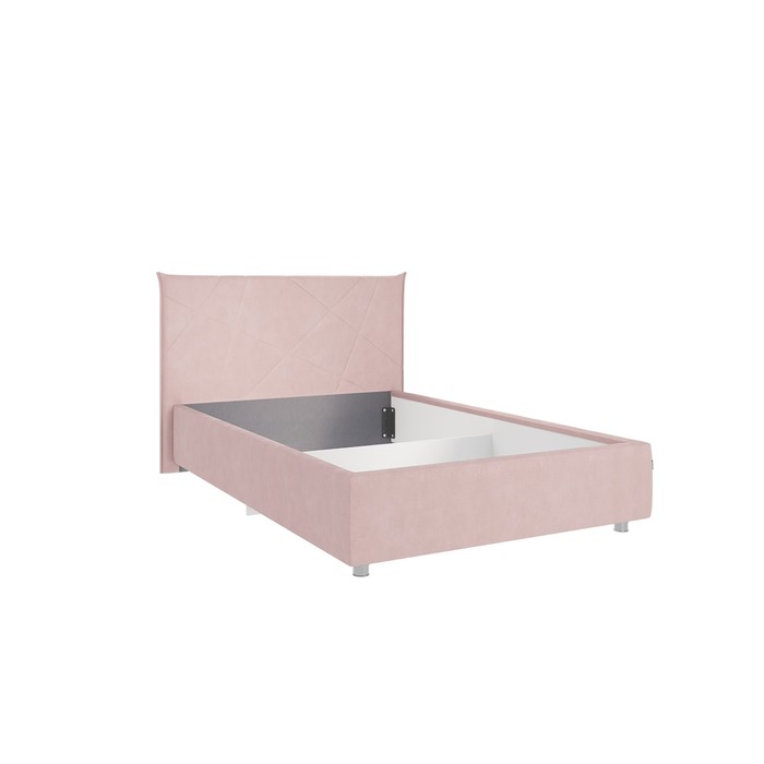 Кровать Квест с ортопедом 1200х2000 нежно-розовый (велюр) кровать квест с ортопедом пм 1200х2000 нежно розовый велюр