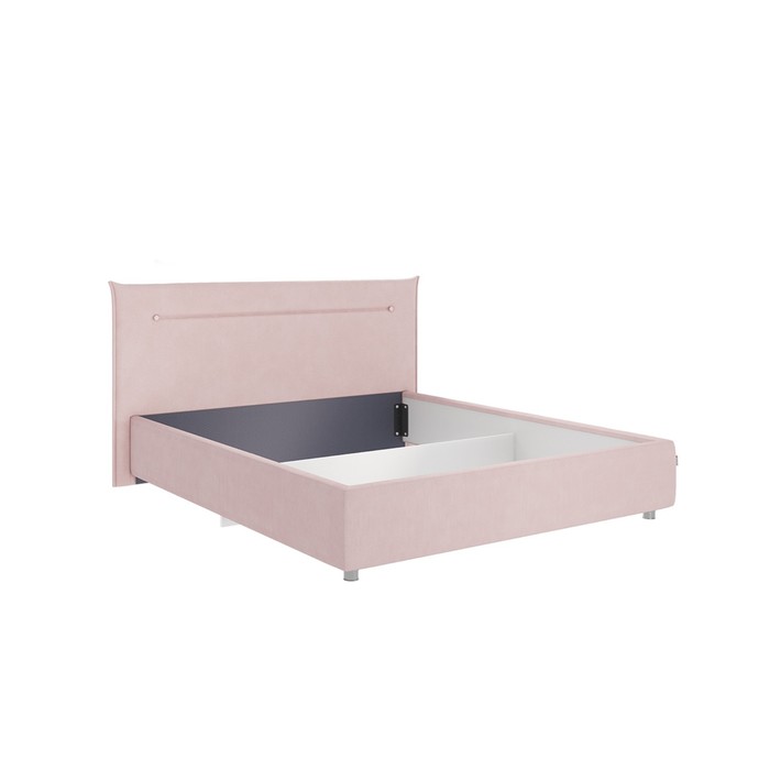 Кровать Альба с орт. основанием + ПМ 1600х2000 нежно-розовый (велюр)