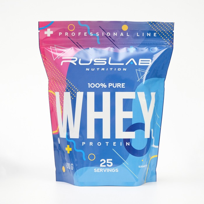 Протеин RusLabNutrition Whey Diet superfood complex (800 гр), ванильное мороженое, спортивное питание