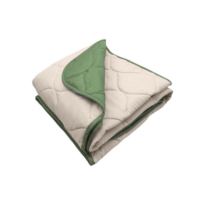 Одеяло-покрывало 2Way, размер 150x215 см, цвет олива/персик