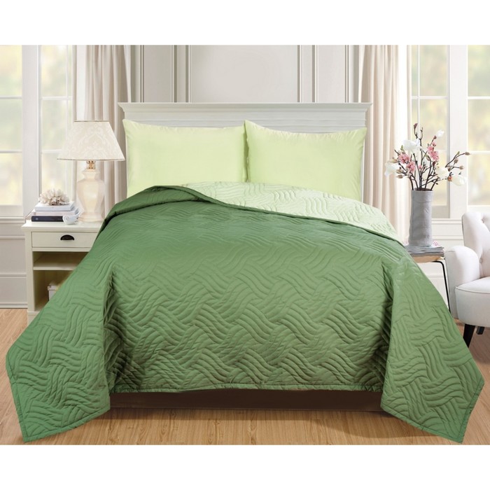 Покрывало Arti, размер 180x200 см, цвет зеленый
