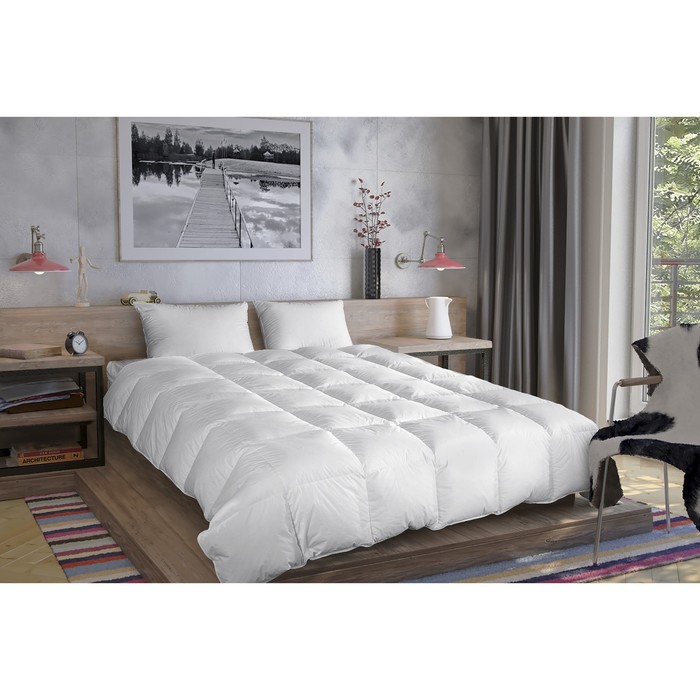 Пуховое одеяло Ornella, размер 140x205 см, цвет белый пуховое одеяло ornella размер 140x205 см цвет белый