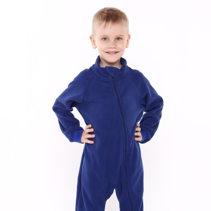 фото Комбинезон воротник-стойка, цвет синий (deep blue), рост 104-110 см рыжик