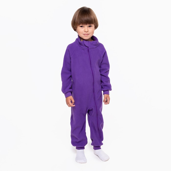 фото Комбинезон воротник-стойка, цвет фиолетовый , рост 104-110 см рыжик