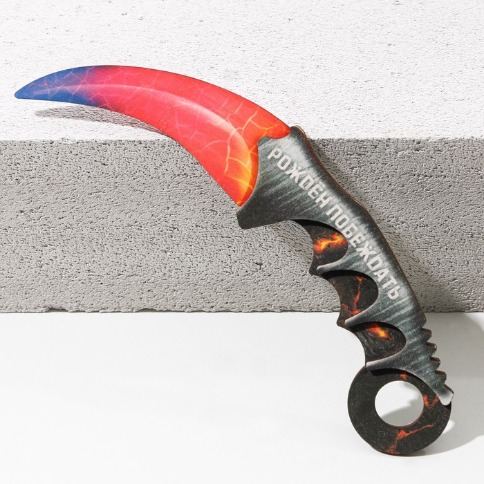 фото Сувенирное оружие нож керамбит «рожден побеждать», длина 21,5 см
