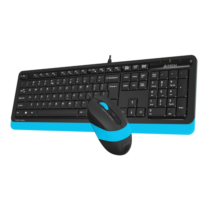 

Комплект клавиатура и мышь A4Tech Fstyler F1010, проводной, мембранный,1600 dpi, USB, чёрный 91662
