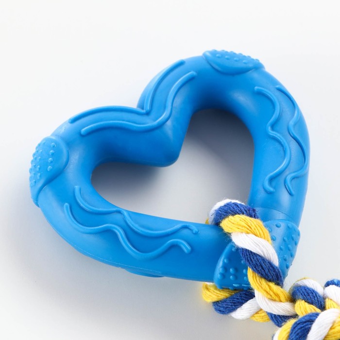 Игрушка "Сердечко с канатом", 7 см, синее