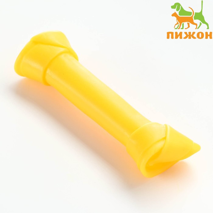 Игрушка пищащая Кость-лакомство для собак, 13 см, жёлтая