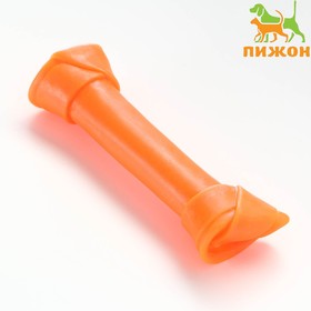 Игрушка пищащая 'Кость-лакомство' для собак, 13 см, оранжевая Ош