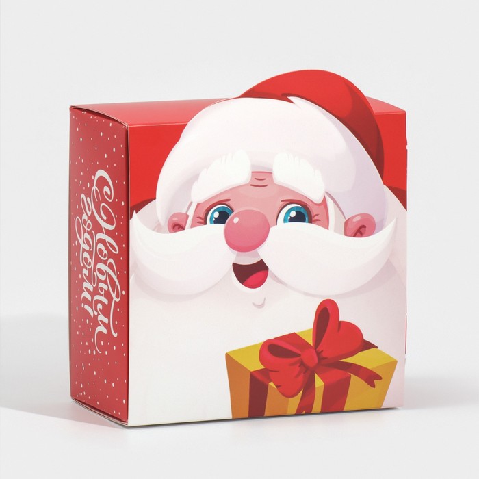 Коробка складная «Дедушка Мороз», 15 х 15 х 8 см коробка складная снегурочка 15 х 15 х 8 см