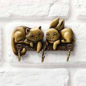 

Ключница металл «С кошечкой», 10,6 х 6,5 см