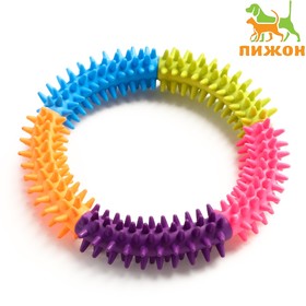 Игрушка жевательная для собак "Кусочек счастья", 15 см, разноцветная
