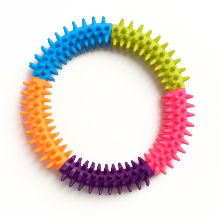 Игрушка жевательная для собак "Кусочек счастья", 15 см, разноцветная