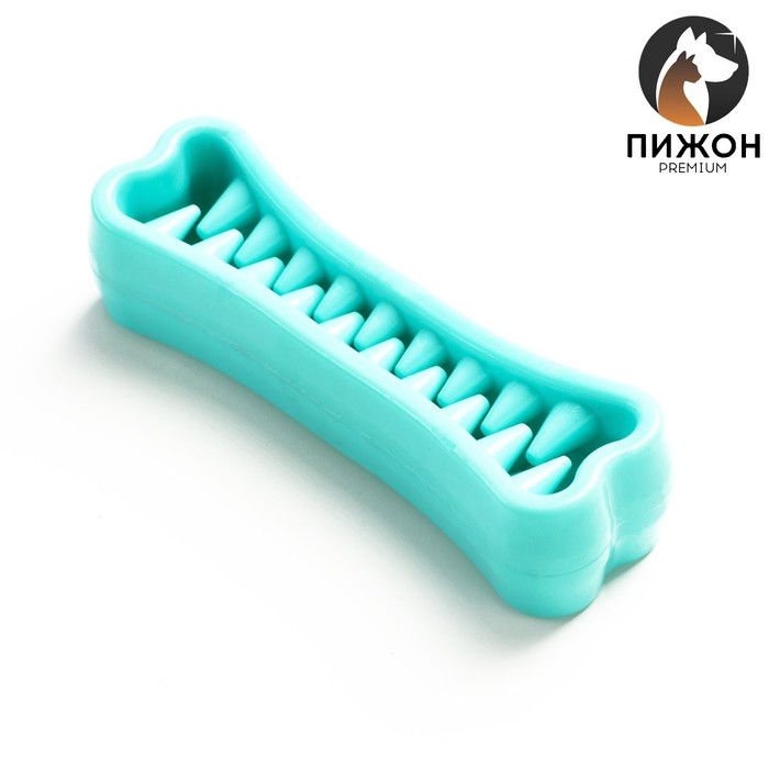 Игрушка-зубочистка для собак Пижон Premium Зубастик, 12 х 3,8 см, мятная