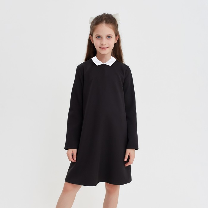 платье для девочки minaku цвет чёрный рост 122 см Платье для девочки MINAKU, цвет чёрный, рост 122 см