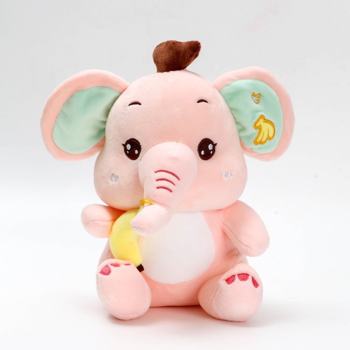 мягкая игрушка слоник с бананом цвет микс Мягкая игрушка «Слоник с бананом», цвета МИКС