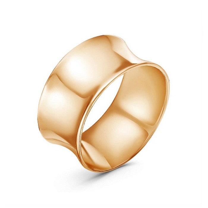 Кольцо «Минимал» изгиб, розовое золочение, 20 размер кольцо минимал объёмное позолота 20 размер