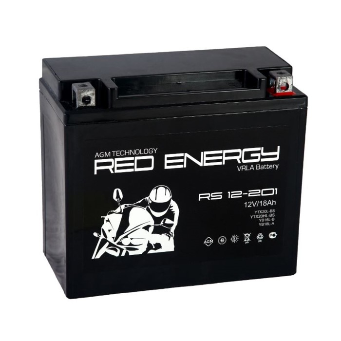 фото Аккумуляторная батарея red energy rs 12-201, 12v, 18 ач, прямая (+ -)