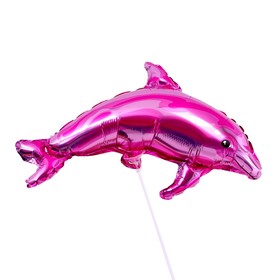 Шар фольгированный 14" "Дельфин", Розовый
