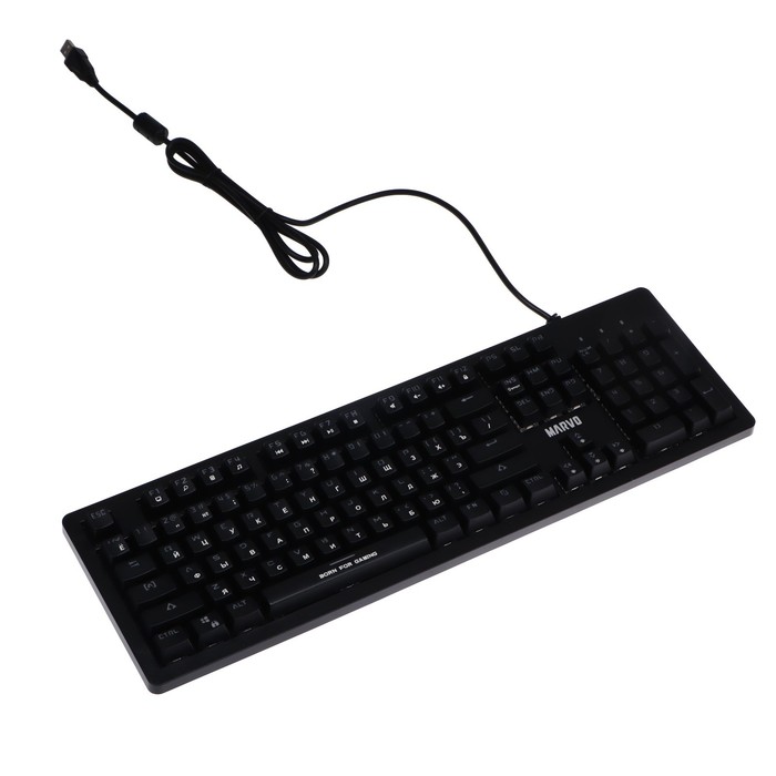 фото Клавиатура marvo kg916, игровая, проводная, механическая,104 клавиши, usb, подсветка, черная
