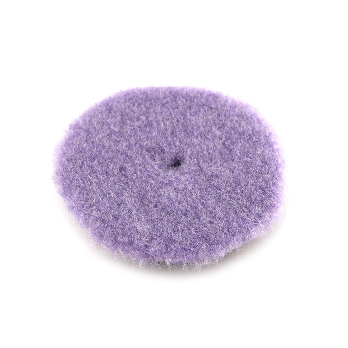 Полировальный круг Shine Systems Lila Wool Pad, лиловый мех, 75 мм